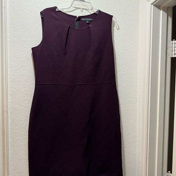 LAFAYETTE 148 Burgundy Wool Dress Size 14 - Picture 9 of 9
